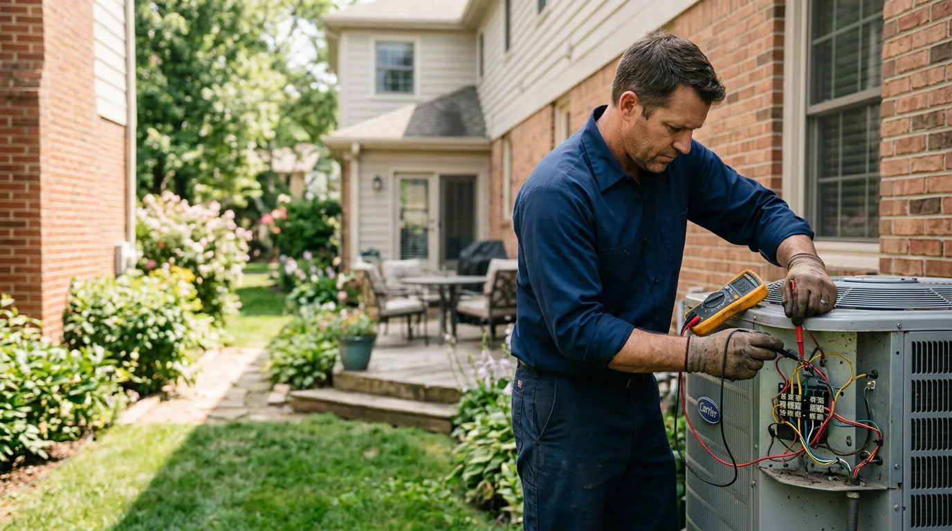HVAC technician working near Oak City, UT